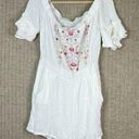 Coco & Jaimeson sheer white off the shoulder floral embroidered romper Size M Photo 0