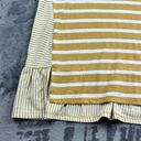 Umgee  Blouse Womens Size 1X Striped Boxy Boutique Yellow Boho Preppy Classic Photo 5