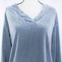 Isabel Maternity NEW  blue soft velvet top, size XS Photo 1