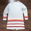 Apt. 9  • striped coatigan sweater grey orange cardigan duster longline open Photo 8