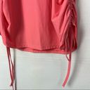 AQUA  Sport Coral Pink Scoop Neck Ruched Side Athletic Tank Top S Photo 3