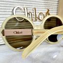 Chloé Chloe Round Cream Acetate Sunglasses  Photo 4