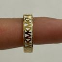 Michael Kors Gold-Tone Brass Logo Band Ring Size 8 Photo 5