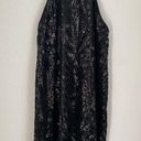 Everly Sequins Black Sleeveless A Line Mini Dress Cocktail Shift Shimmer Size M Photo 0