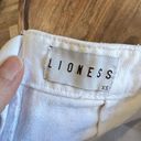 LIONESS  Women's White Denim Mini Skirt With Slit Size XS Photo 2