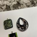 Handmade Lot Of 3 Costume Pendants / Charms Blown Art Glass Mix Photo 6