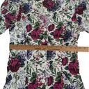 None Vintage Rose Floral Button Front Short Sleeve Mini Dress XS Photo 6