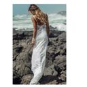 Boutique Summer Long Sheath Spaghetti Straps Lace Backless Beach Wedding Dresses XS-S Photo 1