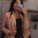 Blush Leather Blazer Jacket Pink Photo 1