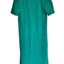 ZARA NWT  PLUSH T SHIRT JERSY MIDI MAXI DRESS GREEN SMALL Photo 8