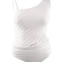 Coco reef Contours by  Suraya Solid Crochet White One Piece Swimsuit 10 / 34C NEW Photo 3