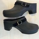 Crocs  Sarah Womens Clogs Shoes Dual Comfort Black Slip On Mules Buckle Photo 0