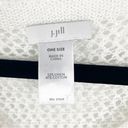 J.Jill  Blue Ombré Linen Blend Open Knit Poncho, One Size Photo 2