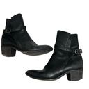 All Saints Johdpar Leather Black Moto Boots Photo 2