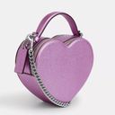 Coach Heart Crossbody Bag in Metalic Crossgrain Leather Lilac CP020 Photo 1