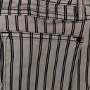 Buckle White And Dark Blue Stripped Bell Bottoms Photo 2