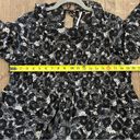 Free People These Dreams Black White Floral Long Sleeve Mini Dress M Photo 4