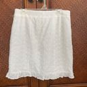 Francesca's white eyelet lace mini skirt Photo 0