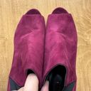 Unisa Faux Suede Un Saffyre Peep Toe Heeled Booties, Red Wine/Berry, Size 8M Photo 7