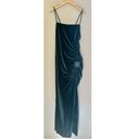 Lulus NWT Lulu’s Stunningly Modern Dark Teal Velvet Ruched Backless Maxi Dress Photo 5