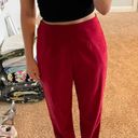 Vintage Red Suede Pants Size 4 Photo 1