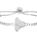 Macy's Cubic Zirconia Bee Adjustable Silver Bolo Bracelet NWT Photo 0