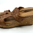 Jack Rogers  Brown Leather Cork Wedge Sandals Women's 9 US Photo 1