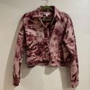 Abound  Purple Tie Dye Cozy Cropped Shirt Jacket Sz M Photo 1