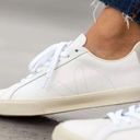 VEJA  Low Esplar Leather Lace-Up Sneakers | White Photo 0
