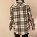 Como vintage Tan/Taupe and White Plaid  Flannel Jacket Photo 3