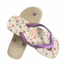 Havaianas Top  𑁍 Flower Print Flip Flops 𑁍 Brazilian Beach Sandals 𑁍 Purple Photo 5