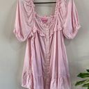 Stoney Clover Lane Stoney Clover x Target Pink Short Sleeve Ruffle Dress in Linen Blend Photo 0