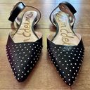 Sam Edelman  Studded Black Brina Ballet Flats Ankle Buckle Size 7.5 Photo 2