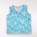 Tommy Hilfiger Blue Floral Print Tank Top Sleeveless Blouse 2X Photo 6