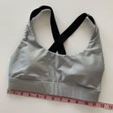 Koral  Silver & Black Criss Cross Back Sport Bra XS Photo 4