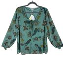 cj banks  Multicolor Floral Print Round Neck Lightweight Lined Blouse Size 0X Photo 0