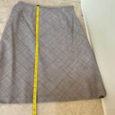 Pendleton  Beige Diagonal Plaid Vintage Wool Womens Size 12 Pencil Knee Length Photo 8