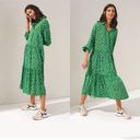 H&M  Collared Green Floral Dress Photo 1