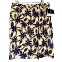 Valerie Stevens NWT  Pure Linen Above Knee Floral Faux Wrap Skirt Womens 14 Funky Photo 0