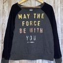 Star Wars Women's  May The Force Be With You Sweatshirt Rose Gold Silver Size XL Photo 0