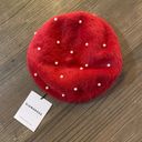 ASOS Red Pearl Embellished Wool Beret | NWT from  Photo 1