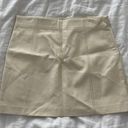 ZARA Cream Leather Skirt Photo 3