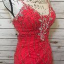 David's Bridal Coral Beaded Backless Mermaid David’s Bridal Prom Photo 2