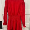 THML SMALL LONG SLEEVE RED MINI DRESS Photo 0