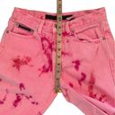 DKNY Vintage  High Waisted Mom Jeans Tie Dye Acid Wash Pink Jeans size 2 Photo 7
