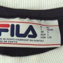 FILA  Tee Shirt Short Sleeve Crew Neck Black White Pink Colorblock Cotton Top L Photo 5