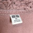 Uniqlo  mauve dusty rose sherpa teddy jacket Photo 2