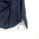 Something Navy  Long Sleeve Wrap Front V-Neck Blouse Night Navy XS NWT Photo 4