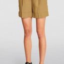 ALLSAINTS  Linen-Blend Deri Lyn Shorts Women's 12 Tan Pleated Wide Leg NWT Photo 0