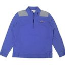 Vineyard Vines  Shep Shirt 1/4 Zip Pullover Blue White Stripe Womens Large Photo 0